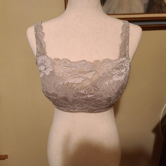 Soma 36D underwire lace bra bralette half cami. Blush color. - Picture 1 of 6